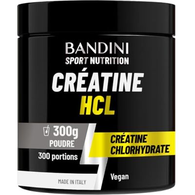 BANDINI ® Créatine HCL en poudre 300g Saveur très forte et intense, mais 100% PURE Évitez-la si vous êtes sensible au goût ACIDE Sport et pré-entraînement 100% Vegan Chlorhydrate de creatine BANDINI ® Créatine HCL en poudre 300g Saveur très forte et intense, mais 100% PURE Évitez-la si vous êtes sensible au goût ACIDE Sport et pré-entraînement 100% Vegan Chlorhydrate de creatine