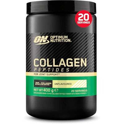 Optimum Nutrition Poudre de Peptides de Collagène avec Vitamine C pour Articulations, Non Aromatisé, 20 g Collagène par Portion, 400g, 20 Doses Optimum Nutrition Poudre de Peptides de Collagène avec Vitamine C pour Articulations, Non Aromatisé, 20 g Collagène par Portion, 400g, 20 Doses