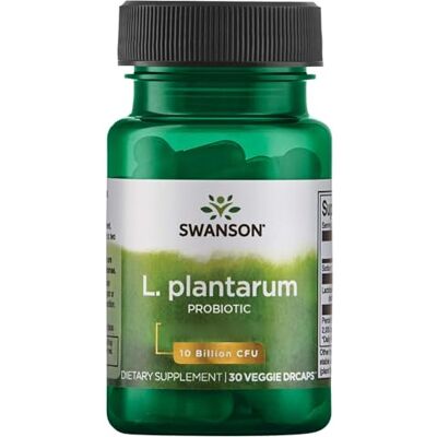 Swanson , L. Plantarum Probiotic, 30 gélules végétaliennes, 25 mg de Lactobacillus plantarum par dose, sans gluten, sans soja, sans OGM, sans goût Swanson , L. Plantarum Probiotic, 30 gélules végétaliennes, 25 mg de Lactobacillus plantarum par dose, sans gluten, sans soja, sans OGM, sans goût