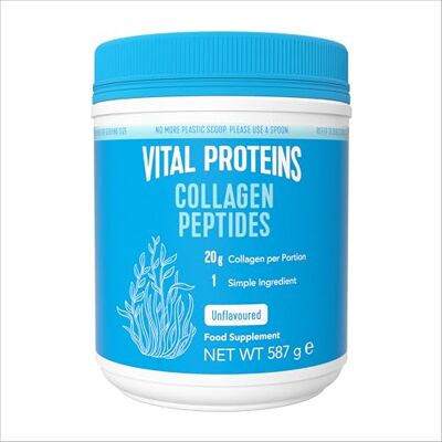 Vital Proteins Collagen Peptides complément alimentaire Collagène hydrolysé Non Aromatisé Sans sucre ni Conservateur 10-20g par portion, 587 g Vital Proteins Collagen Peptides complément alimentaire Collagène hydrolysé Non Aromatisé Sans sucre ni Conservateur 10-20g par portion, 587 g