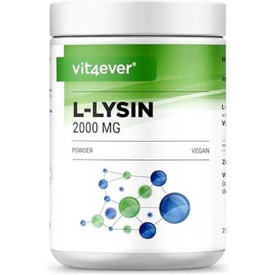 Vit4ever L-Lysine en poudre 500g granulés Bonne solubilité Lysine HCL issue de fermentation végétale Vegan Vit4ever L-Lysine en poudre 500g granulés Bonne solubilité Lysine HCL issue de fermentation végétale Vegan