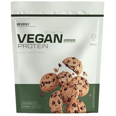 Beverly Vegan Protein Protéines de riz et de pois 900 g 23,5 g par portion 30 portions Saveur Chocolate Cookies Beverly Vegan Protein Protéines de riz et de pois 900 g 23,5 g par portion 30 portions Saveur Chocolate Cookies