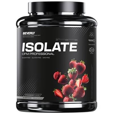 Beverly Isolate CFM Isolat de protéines de lactosérum Lacprodan 2 kg 30 g de protéines par portion 58 portions Tonifie et augmente la masse musculaire Saveur (FRAISE) Beverly Isolate CFM Isolat de protéines de lactosérum Lacprodan 2 kg 30 g de protéines par portion 58 portions Tonifie et augmente la masse musculaire Saveur (FRAISE)