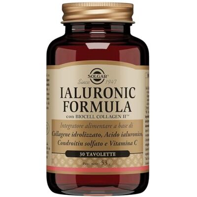 Solgar Hyaluronic Formula, 30 comprimés Supplément de collagène hydrolysé, sulfate de chondroïtine et acide hyaluronique pour la peau et les articulations Solgar Hyaluronic Formula, 30 comprimés Supplément de collagène hydrolysé, sulfate de chondroïtine et acide hyaluronique pour la peau et les articulations
