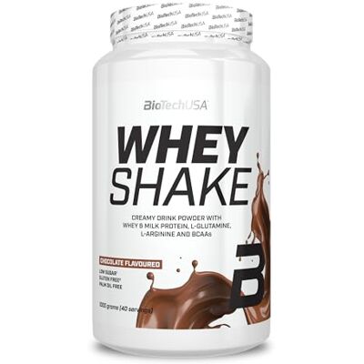 BioTechUSA Whey Shake Protéine de lactosérum crémeuse au goût intense BCAA et acides aminés ajoutés Riche en fibres Sans gluten Texture crémeuse 1000 g, Chocolat BioTechUSA Whey Shake Protéine de lactosérum crémeuse au goût intense BCAA et acides aminés ajoutés Riche en fibres Sans gluten Texture crémeuse 1000 g, Chocolat
