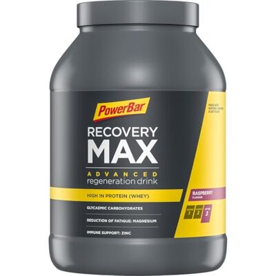 Powerbar Recovery Max Raspberry 1144g Boisson de lactosérum de régénération avec glucides + Magnésium et Zinc Powerbar Recovery Max Raspberry 1144g Boisson de lactosérum de régénération avec glucides + Magnésium et Zinc