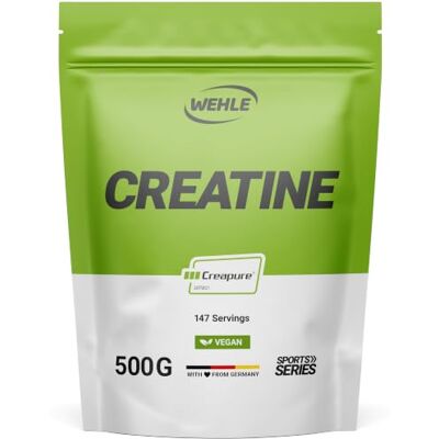 Wehle Sports Creapure® Poudre de monohydrate de créatine 500 g Monohydrate de créatine Haute dose Végétalien Conditionné en Allemagne Wehle Sports Creapure® Poudre de monohydrate de créatine 500 g Monohydrate de créatine Haute dose Végétalien Conditionné en Allemagne