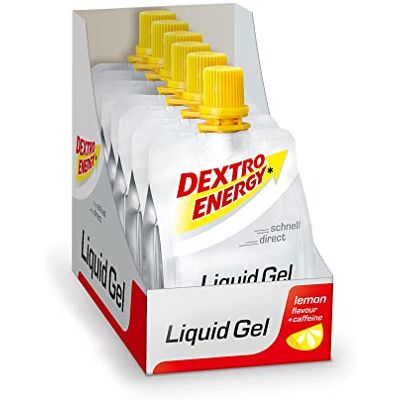 Dextro Energy Sports Nutrition Lot de 6 gels énergétiques, saveur citron + caféine (6 x 60 ml) Dextro Energy Sports Nutrition Lot de 6 gels énergétiques, saveur citron + caféine (6 x 60 ml)