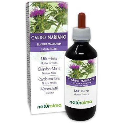 Naturalma Chardon-marie (Silybum marianum) herbe et fruits Teinture Mère sans alcool Extrait liquide gouttes 200 ml Complément alimentaire Végétalien ou végan Naturalma Chardon-marie (Silybum marianum) herbe et fruits Teinture Mère sans alcool Extrait liquide gouttes 200 ml Complément alimentaire Végétalien ou végan