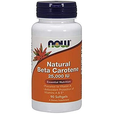 NOW Beta Carotene Natural, 25 000 IU 90 softgels NOW Beta Carotene Natural, 25 000 IU 90 softgels