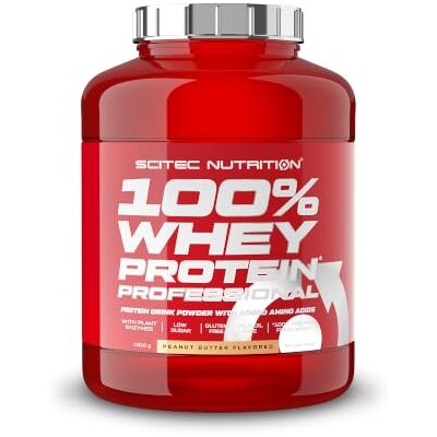 Scitec Nutrition 100% Whey Protein Professional Complexe de whey Concentré et isolat de lactosérum avec enzymes digestives protéines pour les muscles 1816 g, Beurre de cacahuète Scitec Nutrition 100% Whey Protein Professional Complexe de whey Concentré et isolat de lactosérum avec enzymes digestives protéines pour les muscles 1816 g, Beurre de cacahuète