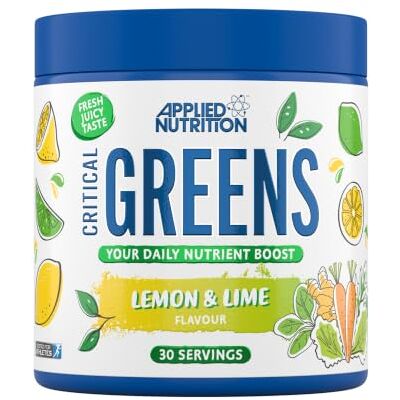 Applied Nutrition Critical Greens Super Greens Powder, Boost Your Immune System with Superfood Nutrients, Vegan (150g 30 Servings) (Lemon & Lime) Applied Nutrition Critical Greens Super Greens Powder, Boost Your Immune System with Superfood Nutrients, Vegan (150g 30 Servings) (Lemon & Lime)