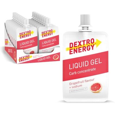 Dextro Energy Lot de 18 flacons de gel liquide au pamplemousse et au naturel 18 x 60 ml Concentré de glucose, glucides rapidement disponibles, gel énergétique, booster pour sports d'endurance, Dextro Energy Lot de 18 flacons de gel liquide au pamplemousse et au naturel 18 x 60 ml Concentré de glucose, glucides rapidement disponibles, gel énergétique, booster pour sports d'endurance,
