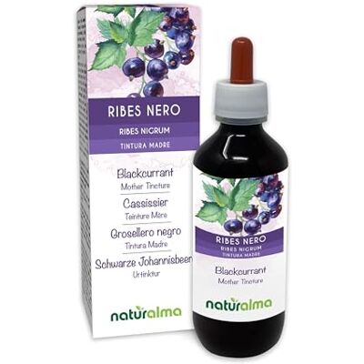 Naturalma Cassissier (Ribes nigrum) feuilles et fruits Teinture Mère sans alcool Extrait liquide gouttes 200 ml Complément alimentaire Végétalien ou végan Naturalma Cassissier (Ribes nigrum) feuilles et fruits Teinture Mère sans alcool Extrait liquide gouttes 200 ml Complément alimentaire Végétalien ou végan