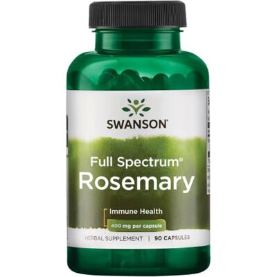 Swanson Full Spectrum Rosemary Herbal Supplement Promoting Immune Health Support Natural Formula to Help Defend The Body & Support Overall Wellness (90 Capsules, 400mg Each) Swanson Full Spectrum Rosemary Herbal Supplement Promoting Immune Health Support Natural Formula to Help Defend The Body & Support Overall Wellness (90 Capsules, 400mg Each)