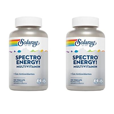 SOLARAY Energy Spectro Multivitamines 120 vegcaps/énergisants verts, herbes et enzymes digestives (lot de 2) SOLARAY Energy Spectro Multivitamines 120 vegcaps/énergisants verts, herbes et enzymes digestives (lot de 2)