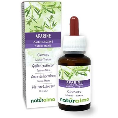 Naturalma Gaillet gratteron (Galium aparine) herbe avec fleurs Teinture Mère sans alcool Extrait liquide gouttes 60 ml Complément alimentaire Végétalien ou végan Naturalma Gaillet gratteron (Galium aparine) herbe avec fleurs Teinture Mère sans alcool Extrait liquide gouttes 60 ml Complément alimentaire Végétalien ou végan