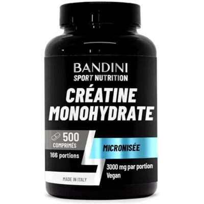 BANDINI ® Créatine Monohydrate 500 Comprimés (+5 Mois) 3000mg par dose Augmente les Performances Physiques & la Force Musculaire Booster Musculation Puissant Creatine Micronisée Pure & Végan BANDINI ® Créatine Monohydrate 500 Comprimés (+5 Mois) 3000mg par dose Augmente les Performances Physiques & la Force Musculaire Booster Musculation Puissant Creatine Micronisée Pure & Végan