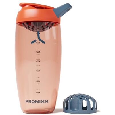 PROMIXX Pursuit Eiwitshaker – 760ml Stille Snap-Fit-mixer voor Klontervrije Shakes – Lekvrij BPA-vrij Ecozen met Meetmarkeringen voor Fitness en Reizen – Verbrand Oranje PROMIXX Pursuit Eiwitshaker – 760ml Stille Snap-Fit-mixer voor Klontervrije Shakes – Lekvrij BPA-vrij Ecozen met Meetmarkeringen voor Fitness en Reizen – Verbrand Oranje