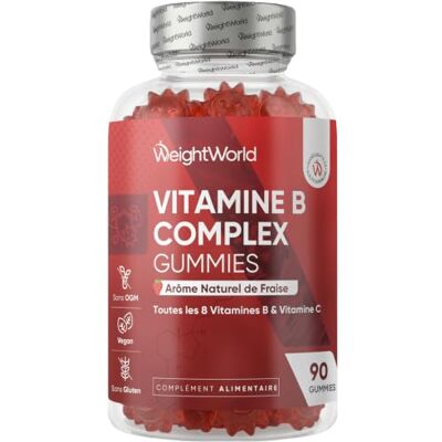 WeightWorld Complexe de Vitamine B Gummies, 90 Gummies Vegan 8 Vitamines B avec Vit C WeightWorld Complexe de Vitamine B Gummies, 90 Gummies Vegan 8 Vitamines B avec Vit C