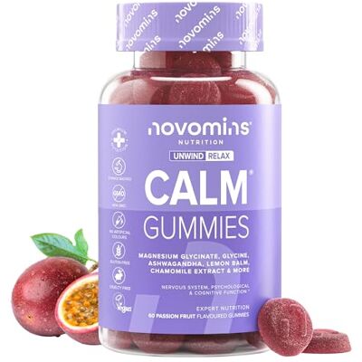 Novomins Magnésium glycinate gommose 1050 mg 60 gommoses Complexe de glycinate de magnésium et citrate, Ashwagandha, glycine, vitamine B12 Gommes apaisantes végétaliennes et sans Novomins Magnésium glycinate gommose 1050 mg 60 gommoses Complexe de glycinate de magnésium et citrate, Ashwagandha, glycine, vitamine B12 Gommes apaisantes végétaliennes et sans