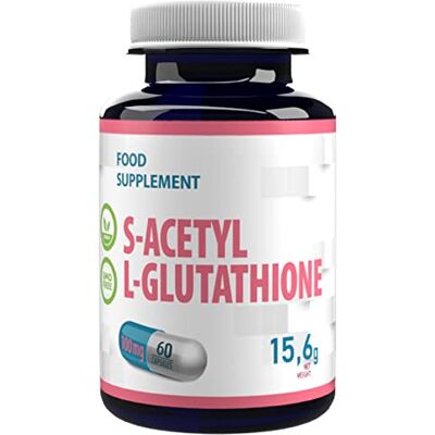 Hepatica S-acétyl-glutathione 100 mg Haut dosage Ingrédient actif unique 60 gélules végétaliennes Stock pendant 2 mois GMP & Testé par un laboratoire indépendant Hepatica S-acétyl-glutathione 100 mg Haut dosage Ingrédient actif unique 60 gélules végétaliennes Stock pendant 2 mois GMP & Testé par un laboratoire indépendant