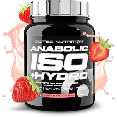 Scitec Nutrition Anabolic Iso + Hydro, Protéine de lactosérum avec créatine, HMB, maca et acides aminés ajoutés, 920 g, Fraise Scitec Nutrition Anabolic Iso + Hydro, Protéine de lactosérum avec créatine, HMB, maca et acides aminés ajoutés, 920 g, Fraise