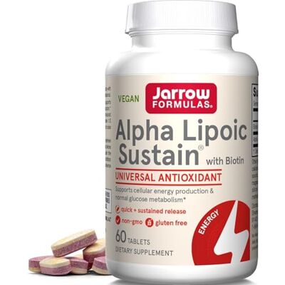 Jarrow Formulas Alpha Lipoic Sustain 300 avec biotine, 300 mg – Vendeur britannique, 200 g Jarrow Formulas Alpha Lipoic Sustain 300 avec biotine, 300 mg – Vendeur britannique, 200 g
