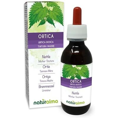 Naturalma Ortie (Urtica dioica) feuilles et racines Teinture Mère sans alcool Extrait liquide gouttes 120 ml Complément alimentaire Végétalien ou végan Naturalma Ortie (Urtica dioica) feuilles et racines Teinture Mère sans alcool Extrait liquide gouttes 120 ml Complément alimentaire Végétalien ou végan