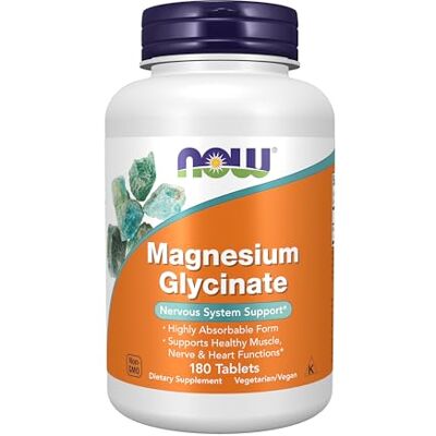 NOW Magnesium Glycinaat (180 tabletten) NOW Magnesium Glycinaat (180 tabletten)