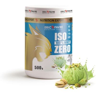 ERIC FAVRE ISO WHEY ZERO 100% Pure Whey Protéine Isolate Savoureuse, Prise de Masse Musculaire Assimilable Rapidement Laboratoire 500g Pistache ERIC FAVRE ISO WHEY ZERO 100% Pure Whey Protéine Isolate Savoureuse, Prise de Masse Musculaire Assimilable Rapidement Laboratoire 500g Pistache