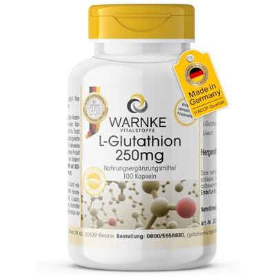 WARNKE VITALSTOFFE Warnke L-Glutathion 250mg 100 gélules WARNKE VITALSTOFFE Warnke L-Glutathion 250mg 100 gélules