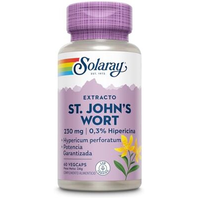 SOLARAY St. John's Wort Complément alimentaire, Puissance garantie, extrait 233 mg SOLARAY St. John's Wort Complément alimentaire, Puissance garantie, extrait 233 mg