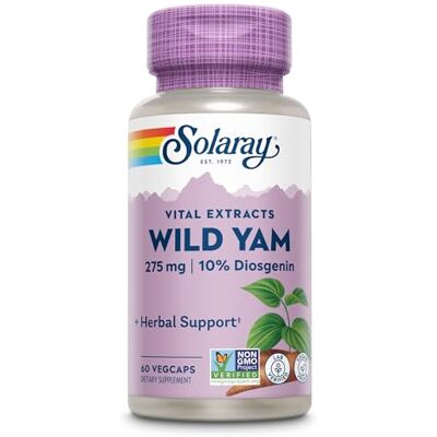 SOLARAY Wild Yam 275mg Igname Sauvage 60 VegCaps SOLARAY Wild Yam 275mg Igname Sauvage 60 VegCaps