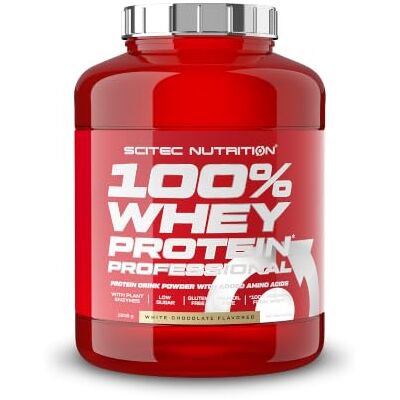 Scitec Nutrition 100% Whey Protein Professional Complexe de whey Concentré et isolat de lactosérum avec enzymes digestives protéines pour les muscles 1816 g, Chocolat blanc Scitec Nutrition 100% Whey Protein Professional Complexe de whey Concentré et isolat de lactosérum avec enzymes digestives protéines pour les muscles 1816 g, Chocolat blanc