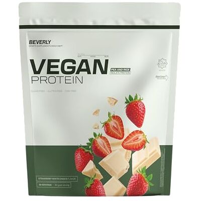 Beverly Vegan Delicatesse Protéines végétaliennes de pois et de riz 900 g 30 portions 23,5 g de protéines par portion Tonifie la masse musculaire Saveur Chocolat blanc aux fraises Beverly Vegan Delicatesse Protéines végétaliennes de pois et de riz 900 g 30 portions 23,5 g de protéines par portion Tonifie la masse musculaire Saveur Chocolat blanc aux fraises