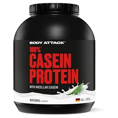 Body Attack 100 % protéine de caséine, naturelle, 1,8 kg de poudre de protéines – Riche en acides aminés essentiels – Développement et maintien musculaires Body Attack 100 % protéine de caséine, naturelle, 1,8 kg de poudre de protéines – Riche en acides aminés essentiels – Développement et maintien musculaires