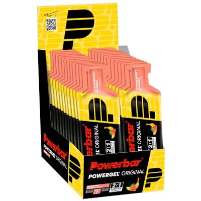 Powerbar PowerGel Original Strawberry-Banana 24x41g-Gel Énergétique à Haute Teneur en Carbone+C2MAX + Sodium Powerbar PowerGel Original Strawberry-Banana 24x41g-Gel Énergétique à Haute Teneur en Carbone+C2MAX + Sodium