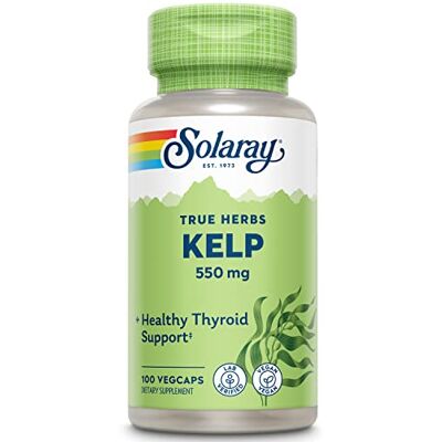 SOLARAY Kelp 550mg Algues 100 VegCaps 100 unités 100 g SOLARAY Kelp 550mg Algues 100 VegCaps 100 unités 100 g