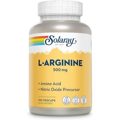 SOLARAY , L-Arginine 500mg 100 bouchons SOLARAY , L-Arginine 500mg 100 bouchons