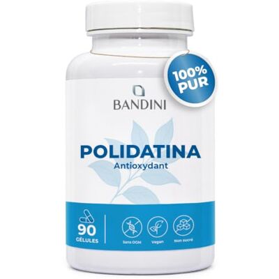 BANDINI ® Polydatine Pure 100 mg de Polygonum cuspidatum – 90 gélules Puissant Antioxydant naturel, précurseur du resvératrol Contre le Stress Oxydatif Vegan, sans OGM, sans Gluten BANDINI ® Polydatine Pure 100 mg de Polygonum cuspidatum – 90 gélules Puissant Antioxydant naturel, précurseur du resvératrol Contre le Stress Oxydatif Vegan, sans OGM, sans Gluten