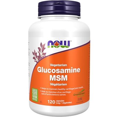 NOW Foods Vegetarian Glucosamine & MSM 120 Veg Capsules NOW Foods Vegetarian Glucosamine & MSM 120 Veg Capsules