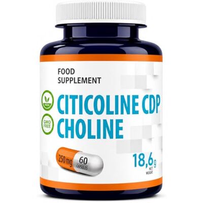 Hepatica Citicoline (CDP-Choline) 250 mg Source de Choline 60 Gélules Véganes Réserve 2 Mois GMP & laboratoire indépendant Hepatica Citicoline (CDP-Choline) 250 mg Source de Choline 60 Gélules Véganes Réserve 2 Mois GMP & laboratoire indépendant
