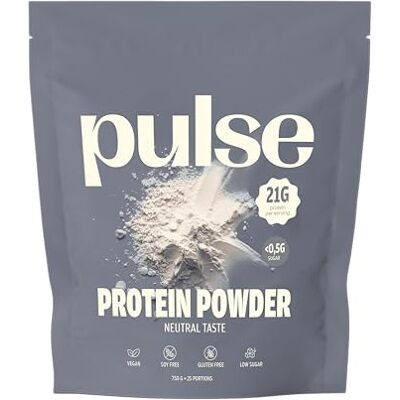 Pulse Protein – Poudre protéinée végétale 750g – Sans Lactose, Sans Gluten, Sans Sucres Raffinés – Source de Fibres 21 g de protéine par portion 18 acides aminés (Neutre) Pulse Protein – Poudre protéinée végétale 750g – Sans Lactose, Sans Gluten, Sans Sucres Raffinés – Source de Fibres 21 g de protéine par portion 18 acides aminés (Neutre)