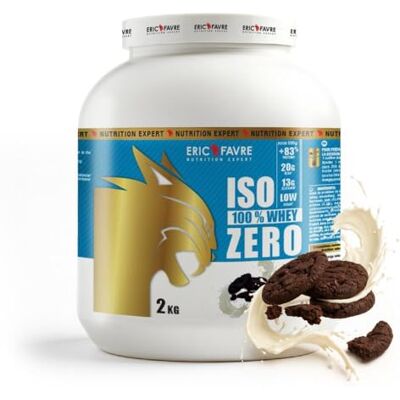 ERIC FAVRE ISO WHEY ZERO 100% Pure Protéine Pure Whey Protéine Isolate Savoureuse Pour Prise de Masse Musculaire Assimilable Rapidement 2 kg Laboratoire Français (Cookies & cream) ERIC FAVRE ISO WHEY ZERO 100% Pure Protéine Pure Whey Protéine Isolate Savoureuse Pour Prise de Masse Musculaire Assimilable Rapidement 2 kg Laboratoire Français (Cookies & cream)