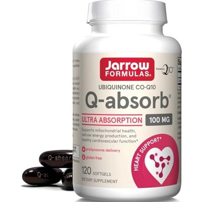 Jarrow Formulas , Q-absorb Co-Q10, 100 mg, 120 Gélules Jarrow Formulas , Q-absorb Co-Q10, 100 mg, 120 Gélules