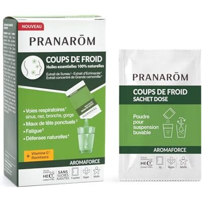 Pranarôm Aromaforce Sachet Coups de froid Vitamine C Ravintsara 9 sachets Pranarôm Aromaforce Sachet Coups de froid Vitamine C Ravintsara 9 sachets