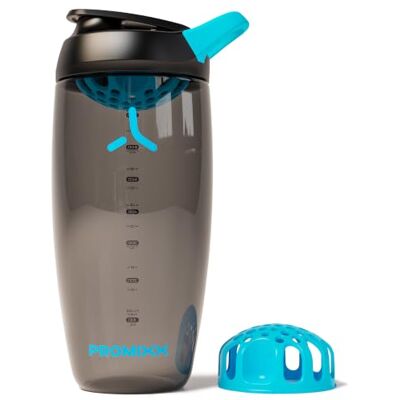 PROMIXX Pursuit Eiwitshaker – 760ml Stille Snap-Fit-mixer voor Klontervrije Shakes – Lekvrij BPA-vrij Ecozen met Meetmarkeringen voor Fitness en Reizen – Zwart PROMIXX Pursuit Eiwitshaker – 760ml Stille Snap-Fit-mixer voor Klontervrije Shakes – Lekvrij BPA-vrij Ecozen met Meetmarkeringen voor Fitness en Reizen – Zwart