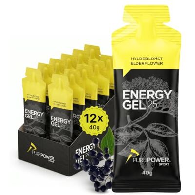 PurePower Sport PurePower Energy Gel Fleur de Sureau (12 pièces) – Énergie rapide pour la course et le cyclisme – Consistance liquide (pas d'eau nécessaire) – Développé avec des athlètes – 12 x 40 g – Certifié PurePower Sport PurePower Energy Gel Fleur de Sureau (12 pièces) – Énergie rapide pour la course et le cyclisme – Consistance liquide (pas d'eau nécessaire) – Développé avec des athlètes – 12 x 40 g – Certifié