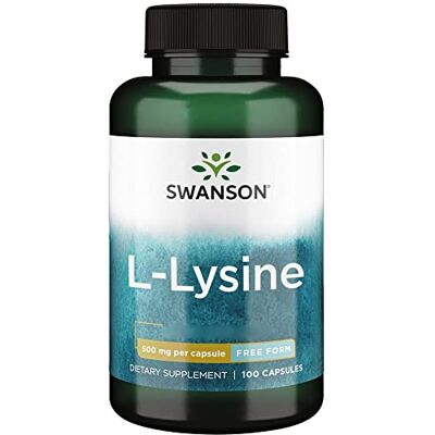 Swanson , L-Lysine, 500 mg, 100 gélules, très dosé, testé en laboratoire, sans soja, sans gluten, sans OGM Swanson , L-Lysine, 500 mg, 100 gélules, très dosé, testé en laboratoire, sans soja, sans gluten, sans OGM